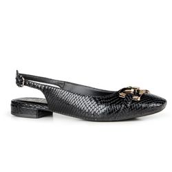 Sapatilha Dorothy Orcade Snake Preto - 75102 E - ORCADE