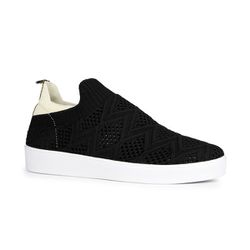 Tênis Luna Orcade Knit Zig Zag P&b - 36853 C - ORCADE