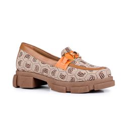 Mocassim Loafer Mindy Monograma Orcade Flame - 371... - ORCADE