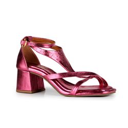 Sandália Salto Gladiadora Grazia Orcade Magenta - ... - ORCADE