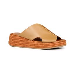 Sandália Mule Alessia Orcade Costura Celeiro Ocre ... - ORCADE