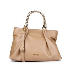 Bolsa Orcade Drapeada Alça Metal Torcido Ocre - OC... - ORCADE
