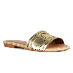 Rasteira Havaí Orcade Laser Dourado - 16401 A - ORCADE