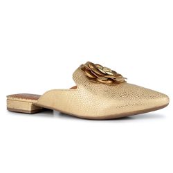 Mule Pietra Orcade Flor Baby Metal Dourado - 18178... - ORCADE