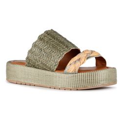 Sandália Flatform Ibiza Orcade Ráfia Verde - 19307... - ORCADE