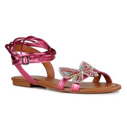 Sandália Rasteira Sicília Orcade Butterfly Magenta... - ORCADE