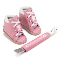 Dennis Brown Barbie Rosa e Branco sapatilha em cou... - Orthocalce Baby & Kids