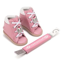 Dennis Brown Gatinha Rosa e Branco sapatilha em co... - Orthocalce Baby & Kids