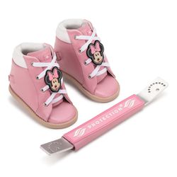 Dennis Brown Minnie Rosa sapatilha em couro com ba... - Orthocalce Baby & Kids