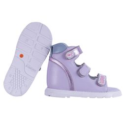 Sandália Neurofuncional cano alto 3 velcros em cou... - Orthocalce Baby & Kids