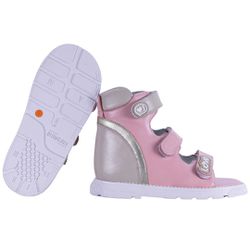 Sandália Neurofuncional cano alto 3 velcros em cou... - Orthocalce Baby & Kids