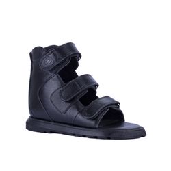 Sandália Neurofuncional cano alto 3 velcros em cou... - Orthocalce Baby & Kids