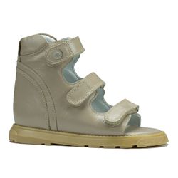 Sandália Neurofuncional cano alto 3 velcros em cou... - Orthocalce Baby & Kids