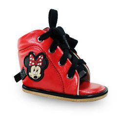 Dennis Brown Minnie sapatilha em couro vermelha co... - Orthocalce Baby & Kids