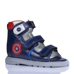 Sandália heróis capitão américa cano alto 3 velcro... - Orthocalce Baby & Kids