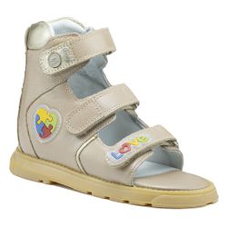 Sandália Neurofuncional TEA cano alto 3 velcros NU... - Orthocalce Baby & Kids