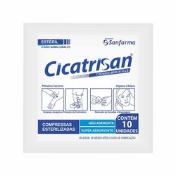 Cicatrisan - compressa de gaze esteril não aderente 15x15 c/ 10 - Ortopedia São Lucas | Produtos médicos e ortopédicos