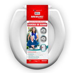 Assento Sanitário Oval Fechado Para Cadeira de Banho - Mebuki - Ortopedia São Lucas | Produtos médicos e ortopédicos