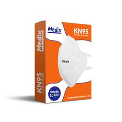 Máscara KN95 C/ 10 un - Medix - Ortopedia São Lucas | Produtos médicos e ortopédicos