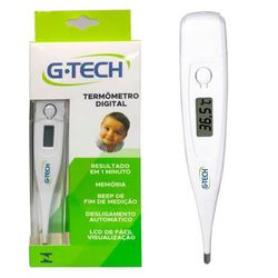 Termômetro Clínico Digital Gtech Branco TH1027 - Ortopedia São Lucas | Produtos médicos e ortopédicos