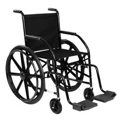 Cds - Cadeira de Rodas Economica Preta 80kg - Ortopedia São Lucas | Produtos médicos e ortopédicos