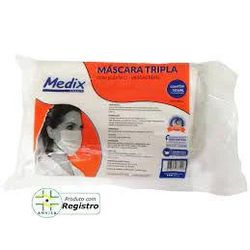 Máscara Descartável Branca c/ Elástico Saquinho c/ 50un - Medix - Ortopedia São Lucas | Produtos médicos e ortopédicos