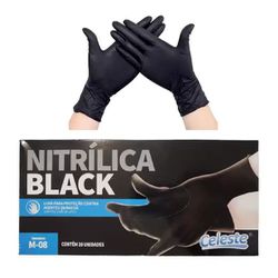 Luva Nitrílica Black Profissional C/ 20 Unidades - Celeste - Ortopedia São Lucas | Produtos médicos e ortopédicos