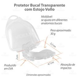 Vollo - Protetor Bucal Transparente Com Estojo - Ortopedia São Lucas | Produtos médicos e ortopédicos