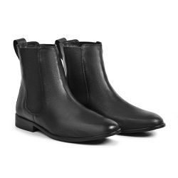 Bota de Frio - Chealsea em Couro de Carneiro e Lã - Torino Preta - OSLO INVERNO | Botas forradas de inverno