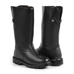 Bota de Inverno e Frio Intenso - Couro Legítimo, Lã E Impermeável a Neve - Munique Preta - OSLO INVERNO | Botas forradas de inverno
