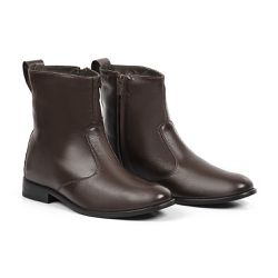 Bota Frio Intenso - Nobre, Couro de Carneiro e com Lã - London Marrom - OSLO INVERNO | Botas forradas de inverno