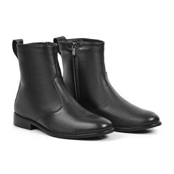 Bota Frio Ameno a Intenso - Nobre, Couro de Carneiro e com Lã - London Preta - OSLO INVERNO | Botas forradas de inverno
