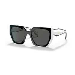 SOLAR PRADA 15WS 09Q5S0 54 | PRETO/TALCO - 3000176... - OTICA FRANCANA