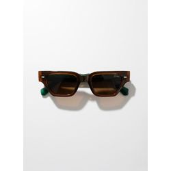 Óculos de Sol Unissex Zyon Marrom com Haste Verde ... - OTICAS VERMONT