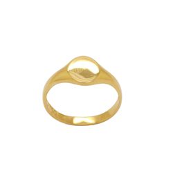 Anel em Ouro 18K Amarelo Aro Abaulado Chapa Oval ... - Ouro Vale Joias