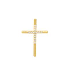 Pingente de Cruz em Ouro 18k - OV/P20211-1 - Ouro Vale Joias