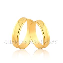 Alianças Diamantadas em Ouro 18k - OV/1145 - Ouro Vale Joias