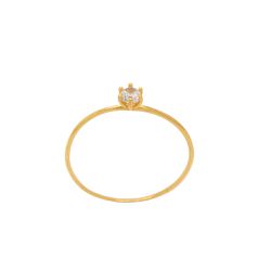 Anel Solitário em Ouro 18k - OV/AN20205-12 - Ouro Vale Joias