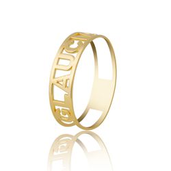 Anel Nome Personalizado Ouro 18k - OV/ANA14 - Ouro Vale Joias