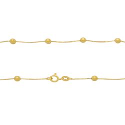 Corrente Veneziana com Bolinhas em Ouro 18K - OV/C... - Ouro Vale Joias