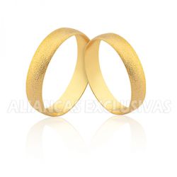 Aliança Tradicional Diamantada - Ouro 18k - OV/18... - Ouro Vale Joias