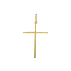 Pingente Cruz Palito Grande Ouro 18K - OV/P12465-2 - Ouro Vale Joias