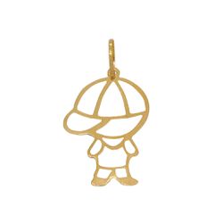 Pingente de Menino em Ouro 18k - OV/5943.G-1 - Ouro Vale Joias