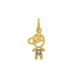 Pingente Menino de Boné Ouro 18k - OV/P6460-12 - Ouro Vale Joias