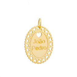 Pingente Nome Personalizado Ouro 18k - OV/P29 - Ouro Vale Joias