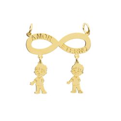 Pingente Filhos Personalizado Ouro 18k - OV/P11 - Ouro Vale Joias