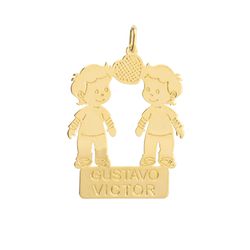 Pingente Filhos Personalizado Ouro 18k - OV/P14 - Ouro Vale Joias