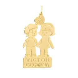 Pingente Filhos Personalizado Ouro 18k - OV/P15 - Ouro Vale Joias