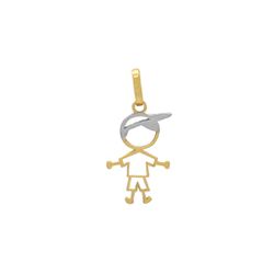 Pingente Menino Vazado em Ouro 18k - OV/P14554-12 - Ouro Vale Joias