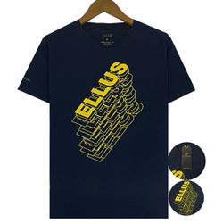 ELLUS AZUL MARINHO ESTAMPA EMBORRACHADA - ell07 - OUTLETDAPESTE